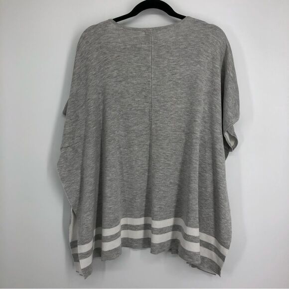 LYSSE Womens Poncho Cardigan Gray Open Front Size Small Medium - Picture 7 of 7